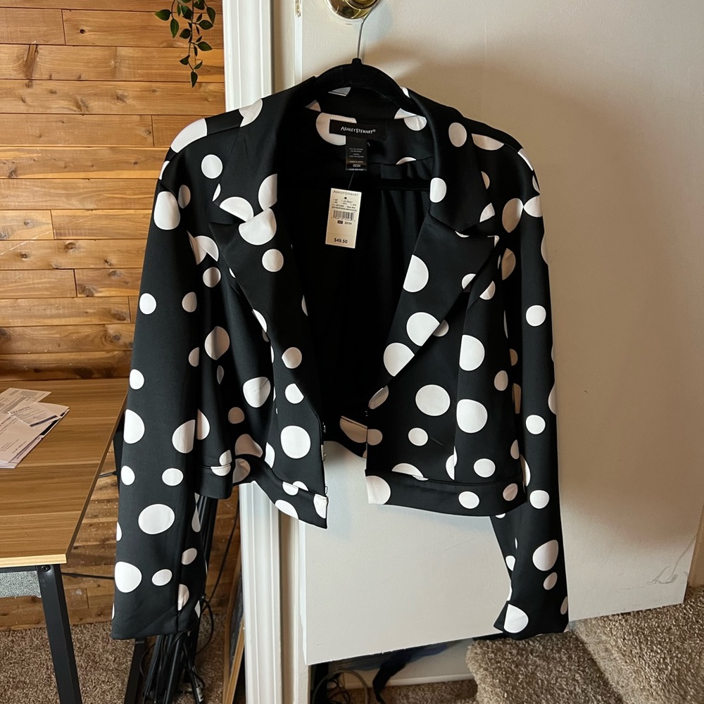 Polka Dot Scuba Blazer